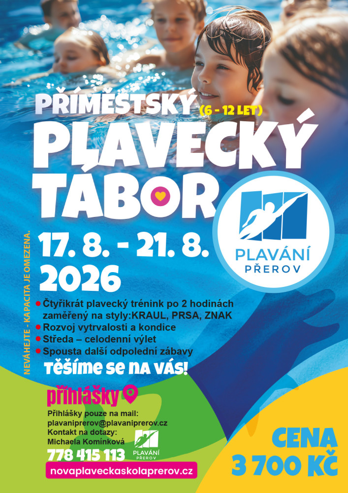 Plakát příměstského plaveckého tábora